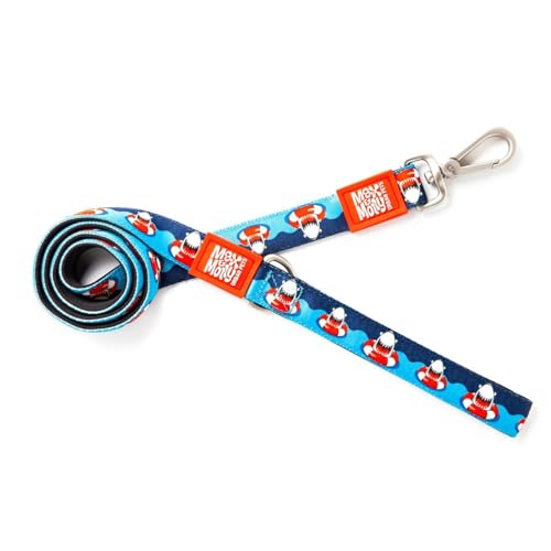 Max & Molly Klassische Hundeleine, 122 cm, Neopren, gepolsterte Leine, wasserdicht und maschinenwaschbar, für kleine Hunde – Frenzy Hai, XS von Max & Molly Urban Pets