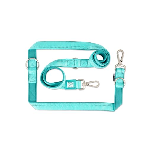 Max & Molly Multifunktions Hundeleine mit 2 Karabinern 2m, Matrix 2.0 Türkis/XS Umhängeleine Gepolstert & Reflektierend – Komfort für deinen treuen Begleiter von Max & Molly Urban Pets