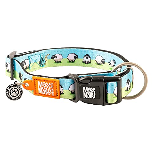 Max & Molly Hundehalsband & Welpenhalsband mit Power-Schnalle, lustiger Stil für kleine, mittelgroße, große Hunde & Welpen, wasserdicht, bequem, verstellbar, inklusive Gotcha QR Code Pet ID von Max & Molly Urban Pets