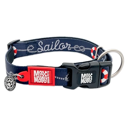 Max & Molly Urban Pets Hundehalsband aus weichem Neopren,mit Smart ID Gotcha! QR Haustier-Sicherheitsmarke, langlebig, wasserdicht, geruchlos, maschinenwaschbar, Halsband für Hunde, Matrosenmuster, S Max & Molly Urban Pets Hundehalsband aus weichem Neopren,mit Smart ID Gotcha! QR Haustier-Sicherheitsmarke, langlebig, wasserdicht, geruchlos, maschinenwaschbar, Halsband für Hunde, Matrosenmuster, S von Max & Molly Urban Pets