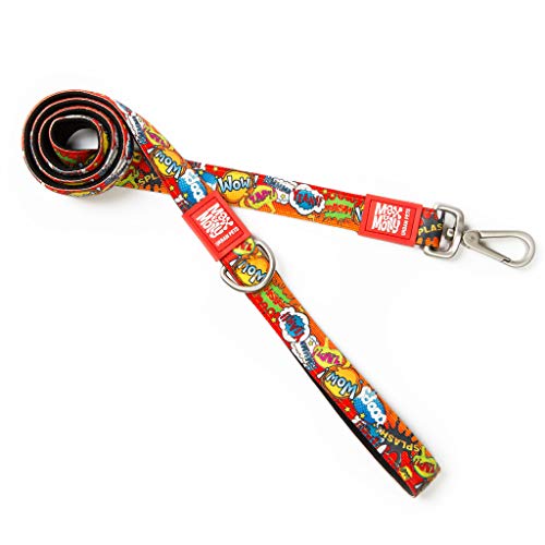 Max & Molly Heroes - Hohe Qualität und bunt, einzigartiges Design, bequem, sicher, gepolstertes Neopren, sportlich und elegant, Kurze Leinen, Größe M von Max & Molly Urban Pets