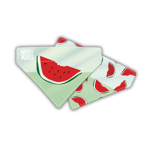 Max & Molly Wendehalstuch aus Stoff für Hunde und Katzen, um Bandana sicher an Ort und Stelle zu halten (Wassermelonen, Medium-Large) von Max & Molly Urban Pets