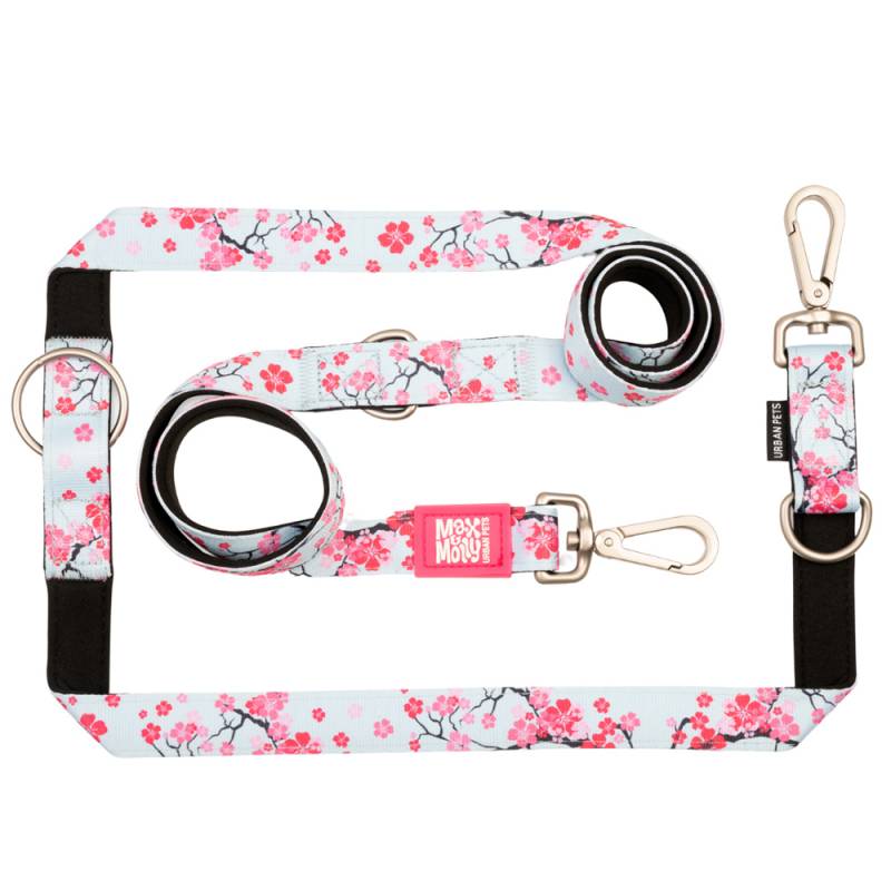 Max & Molly Multifunktionsleine Cherry Bloom - M: 200 cm lang, 20 mm breit von Max & Molly