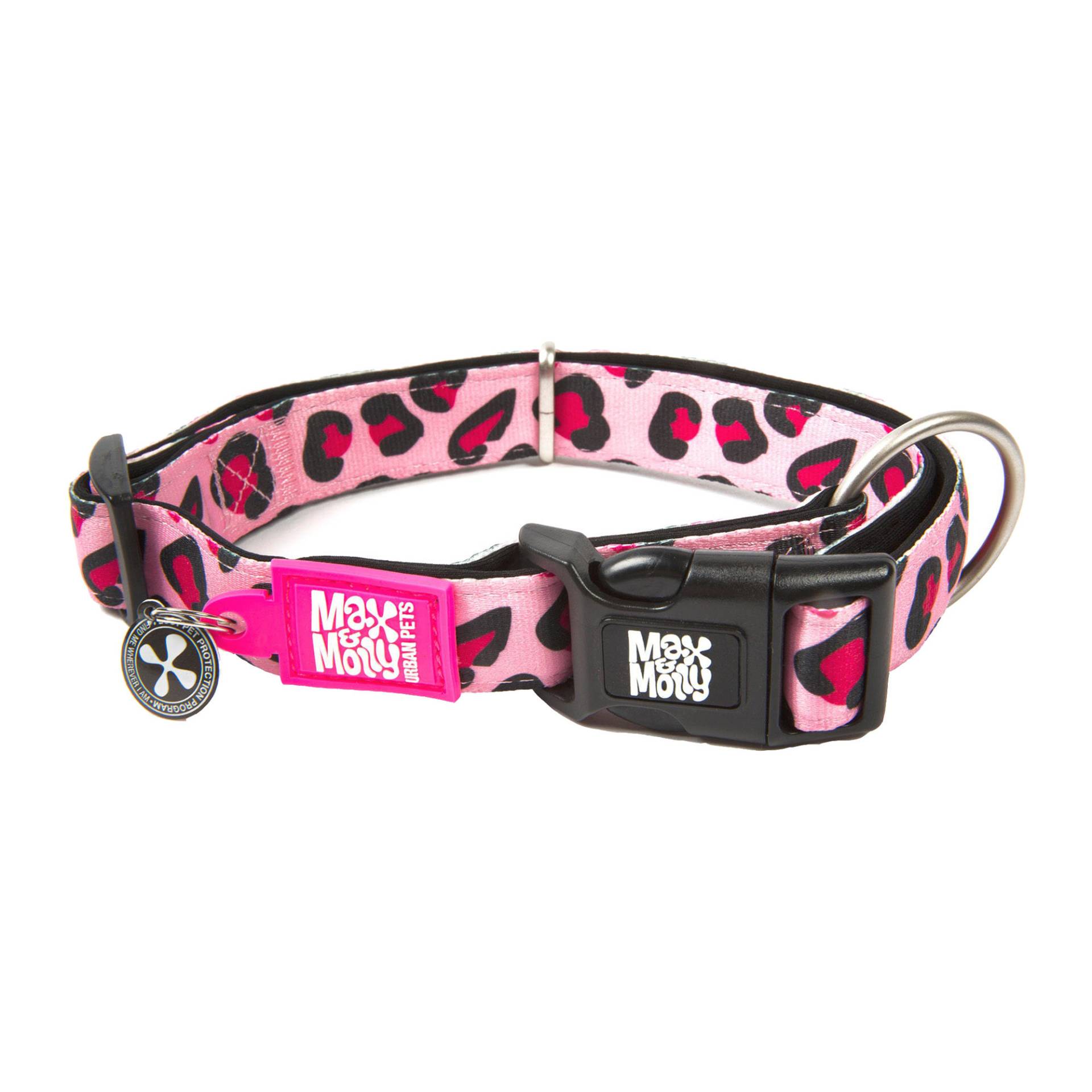Max & Molly Smart ID Halsband - Leopard Pink - S von Max & Molly