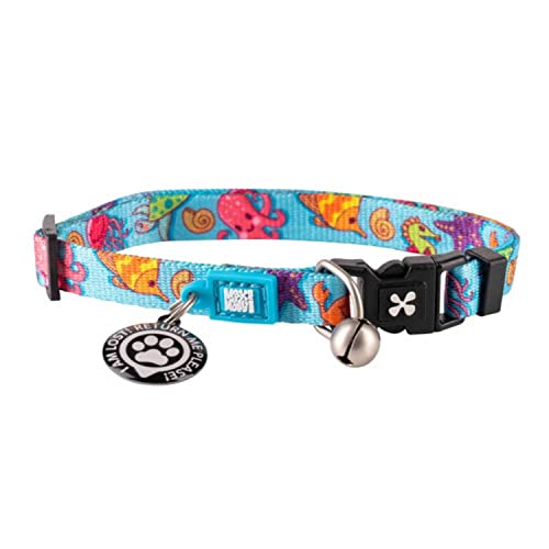 Max & Molly Smart ID Katzenhalsband, Blau Ozean, Sicherheitsschnalle, bequem, belüftet, langlebiges Design, wasserdicht, lustig Max & Molly Smart ID Katzenhalsband, Blau Ozean, Sicherheitsschnalle, bequem, belüftet, langlebiges Design, wasserdicht, lustig von Max & Molly
