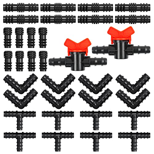 MaxEarn 34Stk Bewässerung Anschluss Kit für Schläuche, Schlauch Verbinder für 16mm Tropfbewässerung System, 1/2 zoll Schlauchverbinder für Tropf Sprinkler Anlagen(T Stücke/Bögen/Geraden/Ventile/Spund) MaxEarn 34Stk Bewässerung Anschluss Kit für Schläuche, Schlauch Verbinder für 16mm Tropfbewässerung System, 1/2 zoll Schlauchverbinder für Tropf Sprinkler Anlagen(T Stücke/Bögen/Geraden/Ventile/Spund) von MaxEarn
