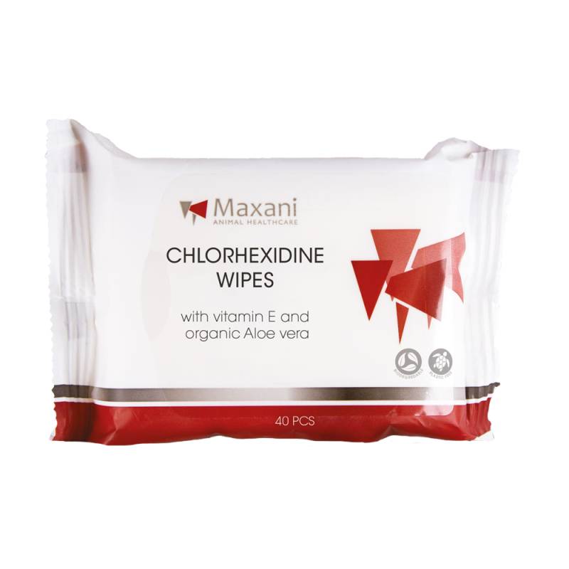 Maxani Reinigungstücher mit Chlorhexidin - 40 Stück von Maxani