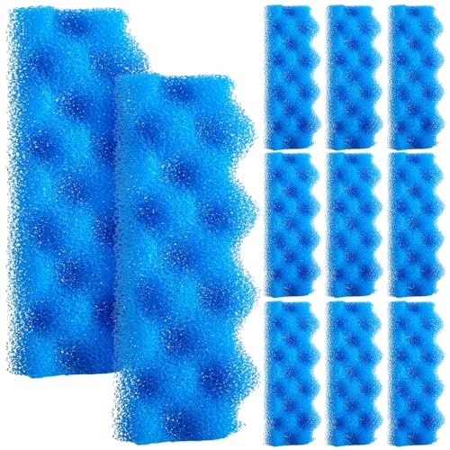 Maxcheck 10 Stück kompatibel mit 206/207 Blue Bio Schwamm Wert, Ersatz-Filtermedien Schwamm-Pads für Aquarium von Maxcheck
