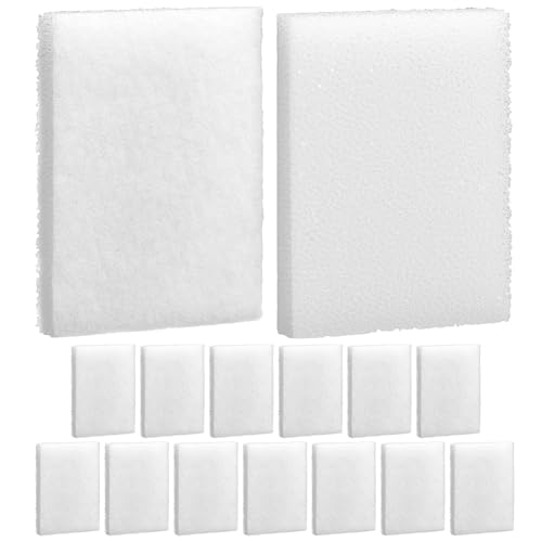 Maxcheck Polyschaum-Pads, weißer Schaumstoffschwamm für Aquarium, C2-Filter-Pad, Ersatz-Medien, 15 Stück von Maxcheck