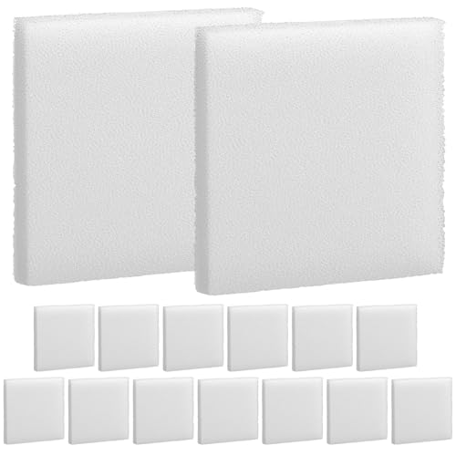 Maxcheck Polyschaum-Pads, weißer Schaumstoffschwamm für Aquarium, C3-Filter-Pad, Ersatzmedien, 15 Stück von Maxcheck