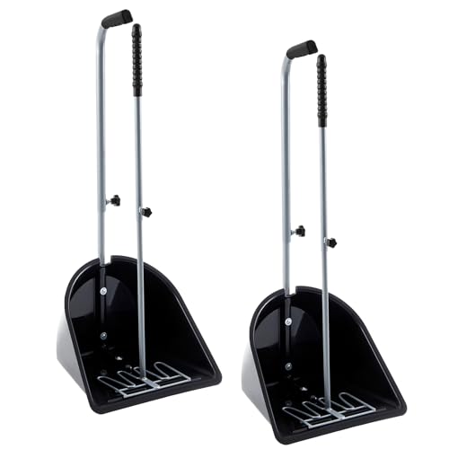 Maxdot 2 Sets verstellbare Dungschaufel und Rechen Kit Mistschaber für die Reinigung von Pferdeboxen, Zwinger, Paddocks von Maxdot