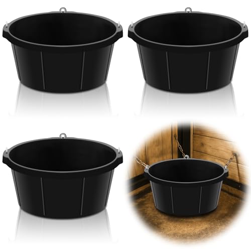 Maxdot Gummiwanne mit Haken zum Aufhängen, 21,1 x 45 cm, Futterschale für Ziegen, Pferde, Hunde, Tiere, Nutztiere, 3 Stück Maxdot Gummiwanne mit Haken zum Aufhängen, 21,1 x 45 cm, Futterschale für Ziegen, Pferde, Hunde, Tiere, Nutztiere, 3 Stück von Maxdot