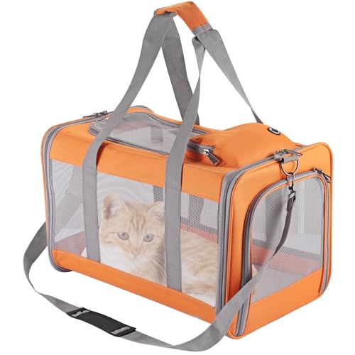 Maxetodo Katzentransportbox Faltbare Transportbox Katze Belüftung An Allen Seiten Flugzeug-genehmigt Reisefreundliche Katzentransporttasche Mit Abnehmbare Stützplatte Für Kleine Hund Orange 44x31x31cm Maxetodo Katzentransportbox Faltbare Transportbox Katze Belüftung An Allen Seiten Flugzeug-genehmigt Reisefreundliche Katzentransporttasche Mit Abnehmbare Stützplatte Für Kleine Hund Orange 44x31x31cm von Maxetodo