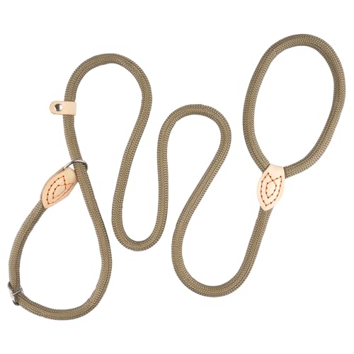 Retrieverleine mit Zugstopp, 150 cm Hundeleine mit Halsband, Einstellbar Hundeleine Geflochten, Weiche Trainingsleine für Kleine Mittlere und Große Hunde von Maxmoc