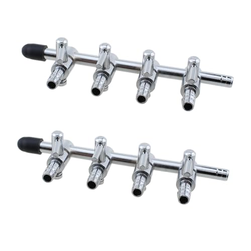 Maxmoral 2 Stück Länge 9,5 cm Silber Edelstahl 4-Wege-Luftstrom-Kontrollhebelventil mit Rohrverbinder Luftpumpe Aquarium Kontrolle Luft Wasser Durchfluss Hebelventil Geeignet für Aquarien Maxmoral 2 Stück Länge 9,5 cm Silber Edelstahl 4-Wege-Luftstrom-Kontrollhebelventil mit Rohrverbinder Luftpumpe Aquarium Kontrolle Luft Wasser Durchfluss Hebelventil Geeignet für Aquarien von Maxmoral