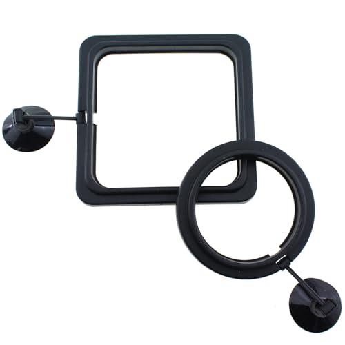 Maxmoral 4 schwarze Futterringe für Aquarien, schwimmende Futterspender, 10 cm, quadratisch und 7,5 cm rund Maxmoral 4 schwarze Futterringe für Aquarien, schwimmende Futterspender, 10 cm, quadratisch und 7,5 cm rund von Maxmoral