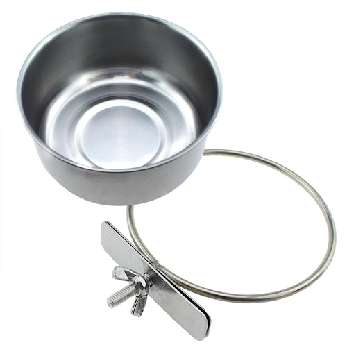 Maxmoral Vogel-Wasser-Futternapf, 10 cm, Vogelnapf, Käfig, Papageienfutter, hängend, Edelstahl, Vogelkäfig, Futterstangen, mit Klemmbecher Maxmoral Vogel-Wasser-Futternapf, 10 cm, Vogelnapf, Käfig, Papageienfutter, hängend, Edelstahl, Vogelkäfig, Futterstangen, mit Klemmbecher von Maxmoral