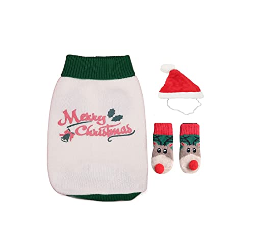 MaxtiL Weihnachtspullover für Hunde Hunde Katzen Herbst und Winter Pullover für Haustiere, verwendet für die Wärme der Feiertage, Pullover für Haustiere Weihnachten (Color : SJF0070, von MaxtiL