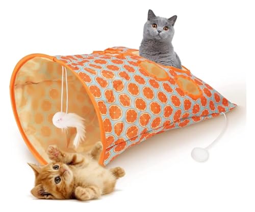 MaxtiL katzentunnel Interaktives Spielzeug for Haustiere, zusammenklappbares Rasselpapier, Katzentunnelspielzeug, Katzenbohrer, Taschenselbsthilfe-Entlastungskanalspielzeug, Heimtierbedarf (Color : B von MaxtiL
