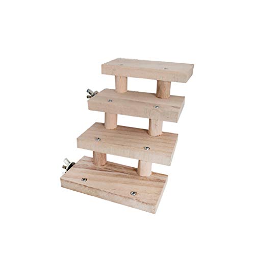 Maxtonser 3/4/5/6/7/8 Schichten natürliche Holzleiter Brücke Hamster Ratten Kauen Haustier Papagei Sitzstange Klettern Treppen Übung von Maxtonser