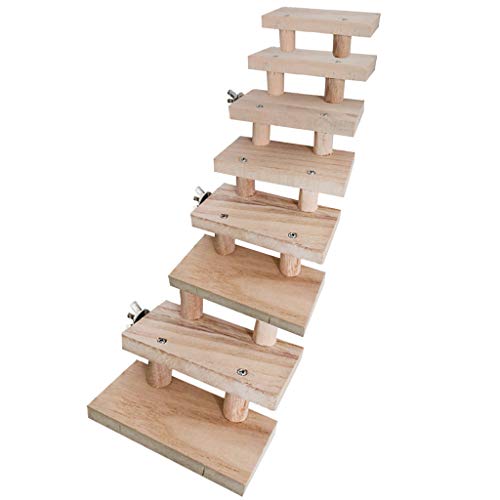 Maxtonser 3/4/5/6/7/8 Schichten natürliche Holzleiter Brücke Hamster Ratten Kauen Haustier Papagei Sitzstange Klettern Treppen Übung von Maxtonser
