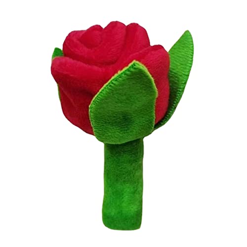 Maxtonser Interactive Stuffed Dog Chew Toy for Small and Medium Dogs Plush Squeak Toy Rose Flower Reducing Boredom & Anxiety,Plush Toys von Maxtonser
