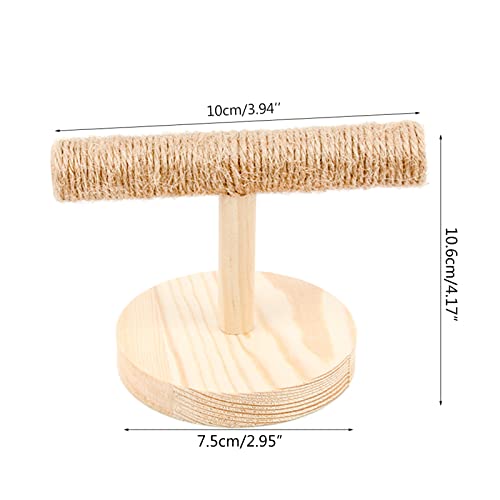 Maxtonser Wooden Bird Stand Natural Wood Table Perch with Base Training Branch Grinding Claw Toy for Birds Cage Accessories,Parrot Perch von Maxtonser