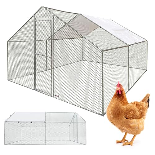 MaxxPet Hühnerstall Winterfest - Voliere Hühner Outdoor - 3x4x2m - Hühnerhaus und Hühnergehege - Freilaufgehege Hühner Garten - Chicken Coop - Hochwertig Metall von MaxxPet