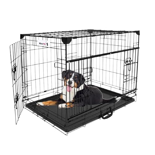 MaxxPet Hundebox 78x48x56 cm – Mit seitlicher Schiebetür – Hundebank – Hundekäfig – Faltbare Hundebank – Schwarz MaxxPet Hundebox 78x48x56 cm – Mit seitlicher Schiebetür – Hundebank – Hundekäfig – Faltbare Hundebank – Schwarz von MaxxPet