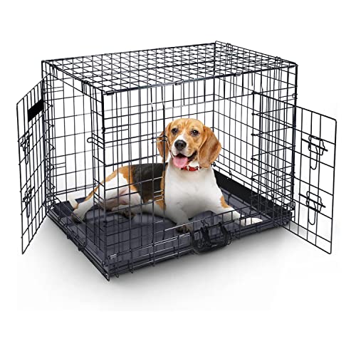 MaxxPet Hundebox Faltbar - Hundekäfig für Zuhause - 2 Türen - Hundetransportbox - Transportbox Hund & Katze - 107x70x78cm - Hochwertig Schwarz MaxxPet Hundebox Faltbar - Hundekäfig für Zuhause - 2 Türen - Hundetransportbox - Transportbox Hund & Katze - 107x70x78cm - Hochwertig Schwarz von MaxxPet
