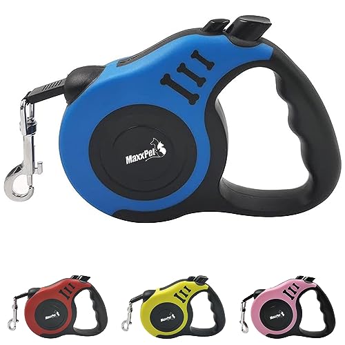 MaxxPet Hundeleine – Flexi Hundeleine 5m – Leine Hund - Dog Leash - Laufleine für Hunde - Hundeleine Kleine und Mittelgroße Hunde Leicht – Hundeleine mit Bremsknopf – bis 30 kg – Blau MaxxPet Hundeleine – Flexi Hundeleine 5m – Leine Hund - Dog Leash - Laufleine für Hunde - Hundeleine Kleine und Mittelgroße Hunde Leicht – Hundeleine mit Bremsknopf – bis 30 kg – Blau von MaxxPet