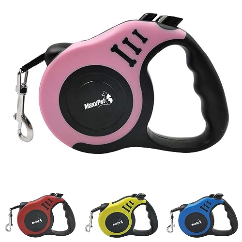 MaxxPet Hundeleine – Flexi Hundeleine 5m – Leine Hund - Dog Leash - Laufleine für Hunde - Hundeleine Kleine und Mittelgroße Hunde Leicht – Hundeleine mit Bremsknopf – bis 30 kg – Rose MaxxPet Hundeleine – Flexi Hundeleine 5m – Leine Hund - Dog Leash - Laufleine für Hunde - Hundeleine Kleine und Mittelgroße Hunde Leicht – Hundeleine mit Bremsknopf – bis 30 kg – Rose von MaxxPet