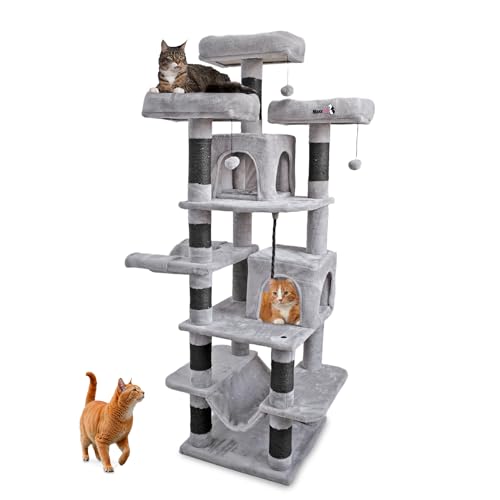 MaxxPet Kratzbaum - Katzenspielzeug- Krabton - Katzenhaus - Mehrere Ebenen - 50x50x170 cm - Grau MaxxPet Kratzbaum - Katzenspielzeug- Krabton - Katzenhaus - Mehrere Ebenen - 50x50x170 cm - Grau von MaxxPet