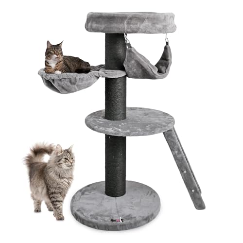MaxxPet Kratzbaum - Katzenspielzeug- Krabton - Katzenhaus - Mehrere Ebenen - 60x60x133 cm - Grau MaxxPet Kratzbaum - Katzenspielzeug- Krabton - Katzenhaus - Mehrere Ebenen - 60x60x133 cm - Grau von MaxxPet