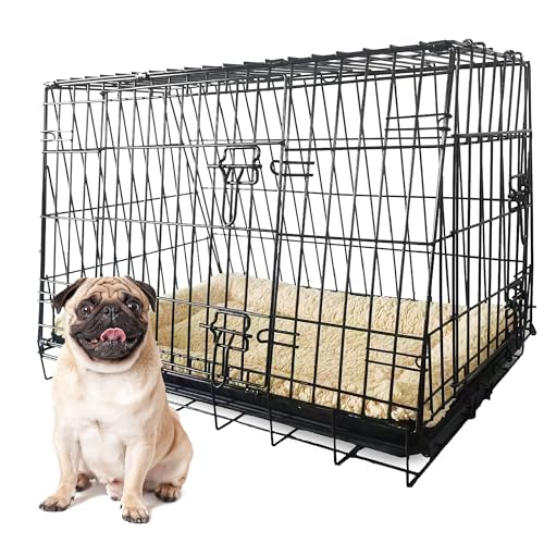 MaxxPet Metal Hundekäfig – Transportbox für Hunde – Hundekäfig mit 2 Türen – inkl. Decke – für den Innenbereich, Dog Crate Auto – faltbarer Hundekäfig – 76 x 50 x 52 cm – Schwarz MaxxPet Metal Hundekäfig – Transportbox für Hunde – Hundekäfig mit 2 Türen – inkl. Decke – für den Innenbereich, Dog Crate Auto – faltbarer Hundekäfig – 76 x 50 x 52 cm – Schwarz von MaxxPet