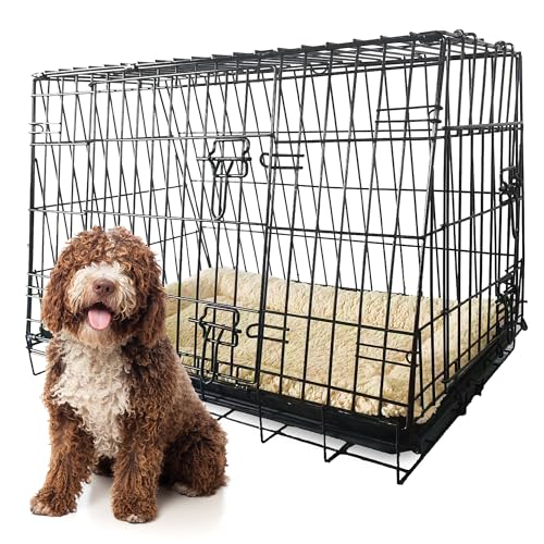 MaxxPet Metal Hundekäfig – Transportbox für Hunde – Hundekäfig mit 2 Türen – inkl. Decke – für den Innenbereich, Dog Crate Auto – faltbarer Hundekäfig – 93 x 68 x 70 cm – Schwarz MaxxPet Metal Hundekäfig – Transportbox für Hunde – Hundekäfig mit 2 Türen – inkl. Decke – für den Innenbereich, Dog Crate Auto – faltbarer Hundekäfig – 93 x 68 x 70 cm – Schwarz von MaxxPet