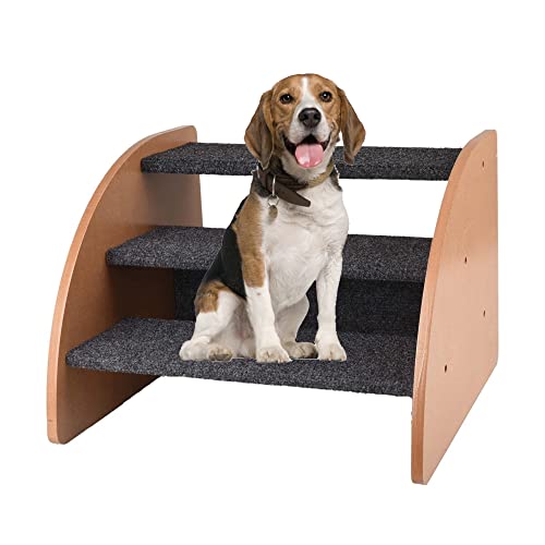 MaxxPet Rampa para perros, escalera para perros pequeños, para cama o sofá, escalera para perros, rampa para maletero para mascotas, resistente, 42 x 59 x 45 cm, color gris von MaxxPet