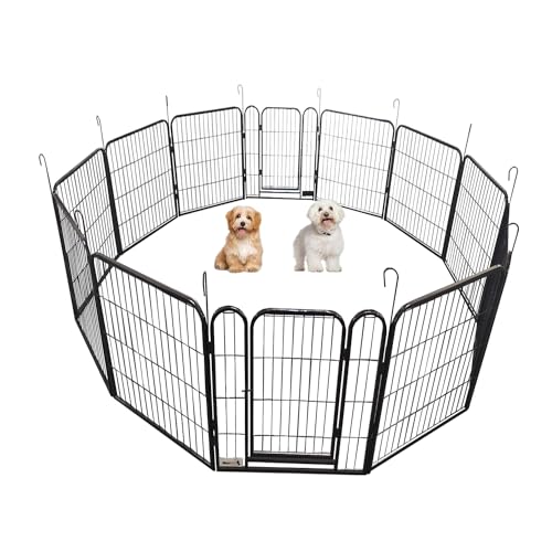MaxxPet Welpenauslauf - Hunde Bank - Welpen Auslauf mit 12 Panelen - Stahl - 100 x 60 cm von MaxxPet