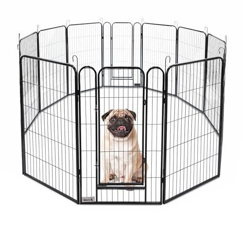 MaxxPet Welpenauslauf - Hunde Bank - Welpen Auslauf mit 12 Panelen - Stahl - 100 x 60 cm von MaxxPet