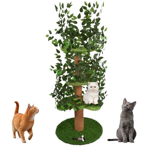 MaxxPet Kratzbaum – Höhe 160 cm – Kletterbaum für Katzen mit mehreren Plattformen – Kratzbaum mit Blättern – Stabiles Katzenmöbel im natürlichen Look MaxxPet Kratzbaum – Höhe 160 cm – Kletterbaum für Katzen mit mehreren Plattformen – Kratzbaum mit Blättern – Stabiles Katzenmöbel im natürlichen Look von MaxxTools bv