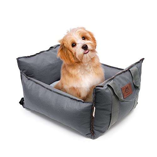 2-in-1 Hundeautositz mit Sicherheitsgurt, Autositz und Bett für Hunde, Abnehmbarer Kissen und Bezug, Waschbarer Hund Auto für kleine bis mittelgroße Hunde,Grau & Blau 2-in-1 Hundeautositz mit Sicherheitsgurt, Autositz und Bett für Hunde, Abnehmbarer Kissen und Bezug, Waschbarer Hund Auto für kleine bis mittelgroße Hunde,Grau & Blau von Maycoly
