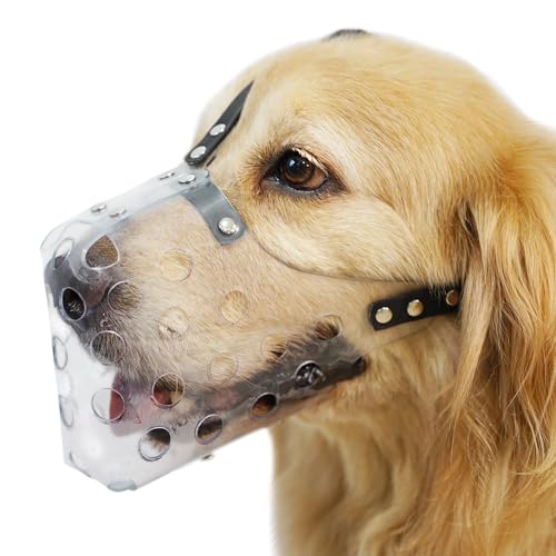 Maulkorb für Hunde, PVC, transparent (transparent, M) von Mayerzon
