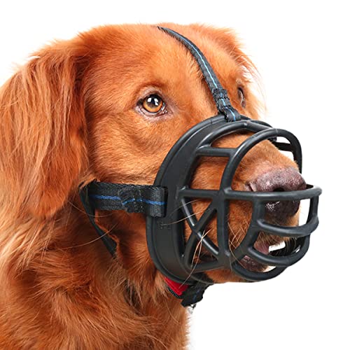 Mayerzon Hunde-Maulkorb, atmungsaktiv, Silikon, für Anti-Bellen und Kauen (Größe 13,3 / 11,2 cm, schwarz) von Mayerzon