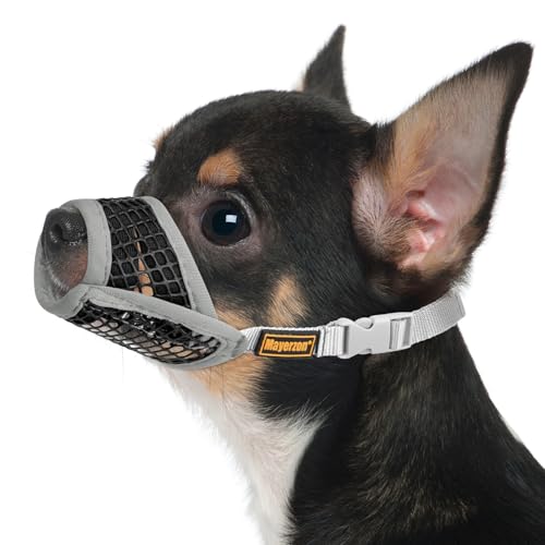 Mayerzon Hundemaulkorb, weiche Netzmaulkörbe für kleine Hunde, Chihuahua, Spielzeug, Pudel, Dackel, atmungsaktiver Hunde-Mundschutz zum Beißen, Kauen, Pflegen, Erlauben Sie das Hecheln trinken (XS Mayerzon Hundemaulkorb, weiche Netzmaulkörbe für kleine Hunde, Chihuahua, Spielzeug, Pudel, Dackel, atmungsaktiver Hunde-Mundschutz zum Beißen, Kauen, Pflegen, Erlauben Sie das Hecheln trinken (XS von Mayerzon