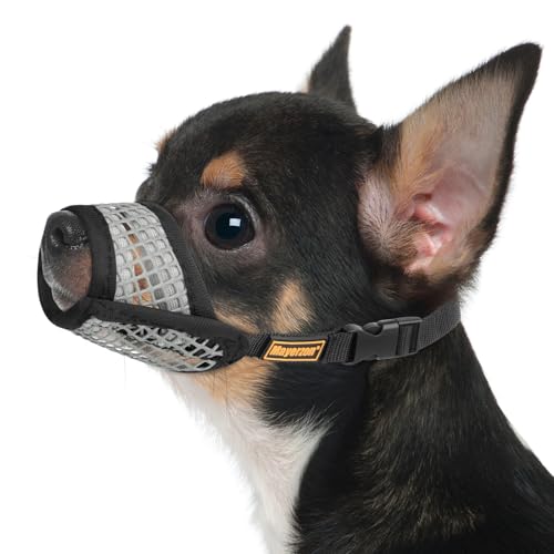 Mayerzon Hundemaulkorb, weiche Netzmaulkörbe für kleine Hunde, Chihuahua, Spielzeug, Pudel, Dackel, atmungsaktiver Hunde-Mundschutz zum Beißen, Kauen, Pflegen, Erlaubt Hecheln Trinken (XXS, schwarzer Mayerzon Hundemaulkorb, weiche Netzmaulkörbe für kleine Hunde, Chihuahua, Spielzeug, Pudel, Dackel, atmungsaktiver Hunde-Mundschutz zum Beißen, Kauen, Pflegen, Erlaubt Hecheln Trinken (XXS, schwarzer von Mayerzon