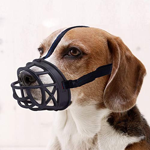 Mayerzon Maulkorb für Hunde, aus atmungsaktivem Silikon, für Anti-Bellen und Anti-Kauen (Größe 6,5 cm, Schwarz) von Mayerzon