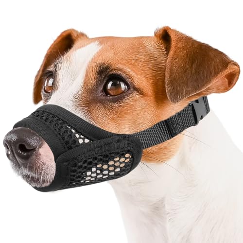 Mayerzon Netz-Maulkorb für kleine und mittelgroße Hunde, Anti-Beißen, Fokus auf kurze Schnauze, Öffnung vorne Maulkorb für Jack Russell Terrier Dackel, atmungsaktives Gewebe, ermöglicht Hecheln, für Mayerzon Netz-Maulkorb für kleine und mittelgroße Hunde, Anti-Beißen, Fokus auf kurze Schnauze, Öffnung vorne Maulkorb für Jack Russell Terrier Dackel, atmungsaktives Gewebe, ermöglicht Hecheln, für von Mayerzon