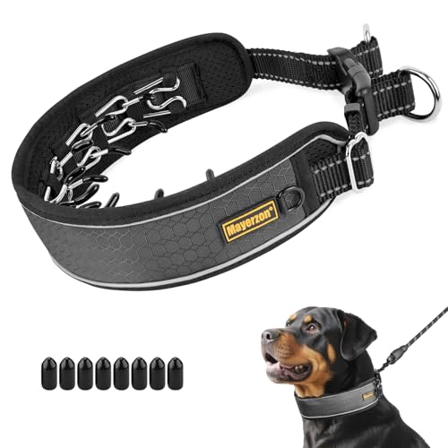 Mayerzon Patentiertes Anti-Zieh-Halsband für kleine, mittelgroße und große Hunde, Beagle, Deutscher Schäferhund, Rottweiler, Martingale Anti-Zieh-Hundehalsband mit Schnalle für Spaziergangstraining von Mayerzon