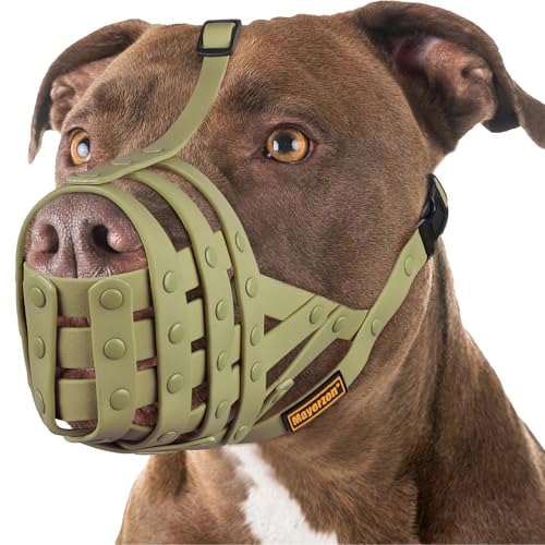 Mayerzon Pitbull-Maulkorb für große und mittelgroße Hunde, um Beißen zu verhindern, Korbmaulkorb für Rottweiler Staffordshire Terrier beim Fellpflegetraining, ermöglicht das Trinken in der Hose Mayerzon Pitbull-Maulkorb für große und mittelgroße Hunde, um Beißen zu verhindern, Korbmaulkorb für Rottweiler Staffordshire Terrier beim Fellpflegetraining, ermöglicht das Trinken in der Hose von Mayerzon