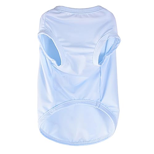 Dog Cooling Vest, Small Dog Clothes for Summer, Light Weight Ice Silk Cooling Dog Coat (Blau, L) von Mayoii